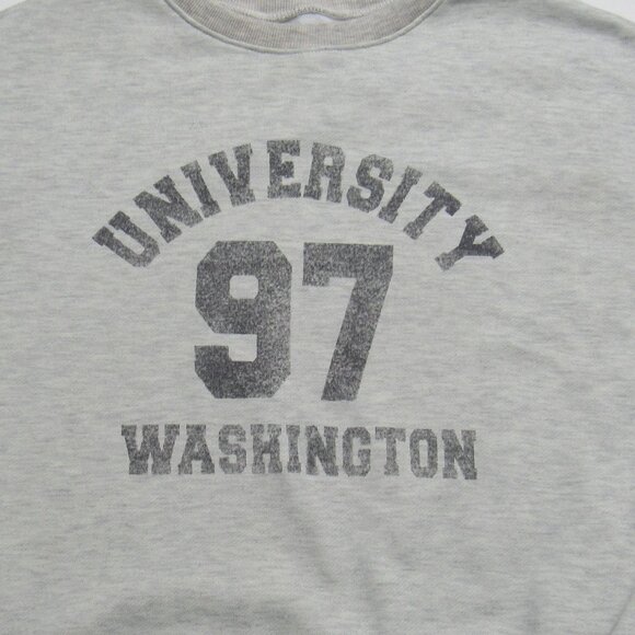 DAZY Women's Letter Graphic Print University Washington Long Sleeve Sweatshirt - Picture 4 of 8